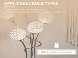Crystal Floor Lamps for Living Room Bedroom with 5 Light, Modern Upright Standing Lamp, 34x25x156cm, T3398P329547