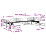 Outdoor Sofa Set 9 pcs Natural Solid Acacia Wood 3382887