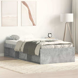Bed Frame without Mattress Concrete Grey 75x190 cm Small Single Small Single 3203848