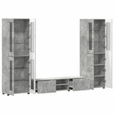 TV Cabinet Set FLORIN 3 pcs Concrete Grey Engineered Wood 3398007