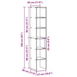 Bookcases 2 pcs Stackable Smoked Oak 30x30x80 cm Engineered Wood 858812