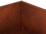 Garden Planter 2 pcs Rusty 60 x 60 x 20 cm Weathering Steel 8005007
