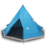 Camping Tent Tipi 4-Person Blue Waterproof 94381