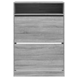 Shoe Cabinet with 2 Flip-Drawers Grey Sonoma 80x34x116 cm 3214411