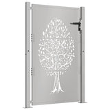 Garden Gate 100x125 cm Corten Steel Tree Design 153162
