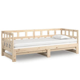 Pull-out Day Bed without Mattress Solid Wood Pine 2x cm 820227