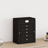 Jewellery Box 6-Layer with Mirror Lockable Black 4103565
