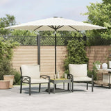Garden Parasol with Steel Pole White 288x288x225 cm 4005108