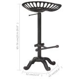 321044 Bar Stool Black Cast Iron