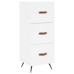Highboard White 34.5x34x180 cm Engineered Wood 3198825