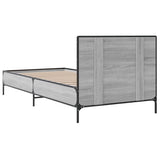 Bed Frame without Mattress Grey Sonoma 75x190 cm Small Single 845560