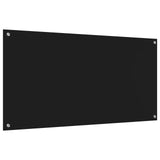 Kitchen Backsplash Black 120 x 60 cm Tempered Glass 42001303
