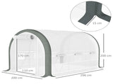 3 x 2 Walk-In Tunnel Greenhouse, with Accessories - White T3398P314770
