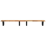 Basin Shelf Wall Mounted Steel and Solid Wood Acacia 3302727