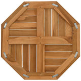 Table Top 50x50x2.5 cm Octagonal Solid Wood Teak 366663