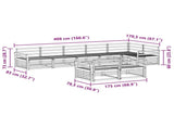 Outdoor Sofa Set 8 pcs Natural Solid Acacia Wood 3373659
