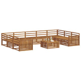 Outdoor Sofa Set 10 pcs Natural Solid Acacia Wood 3374164