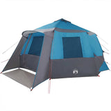 Cabin Tent 12-Person with Roof Blue and Grey 500 x 500 x 294 cm 42004057