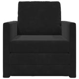 Folding Sofa Bed Black 74 x 77 x 81 cm Velvet 42030488