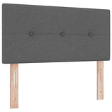 Box Spring Bed with Headboard Dark Grey 190 x 90 cm Fabric 3341077