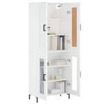 Highboard White 69.5x34x180 cm Engineered Wood 3199617