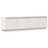 TV Cabinet White 156x37x45 cm Solid Wood Pine 814395