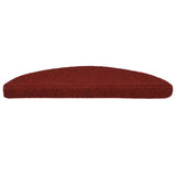 Stair Mats Self-adhesive 30 pcs 56x17x3 cm Bordeaux Red Half Round 3365683