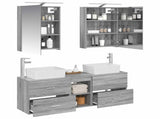 Bathroom Furniture Set 5 pcs Grey Sonoma 3406836