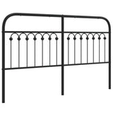 Metal Replace Headboard Black 150 cm 376634