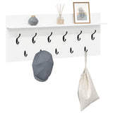 Wall-Mounted Coat Rack White 100 x 40 x 12 cm Engineered wood 874443