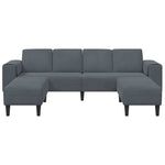 Sofa Set 3 pcs Dark grey Velvet 3335123