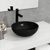 Basin Tempered Glass 35x12 cm Black 345246