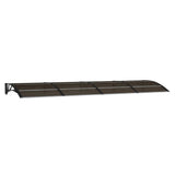 Door Canopy Black 350x100 cm Polycarbonate 153596