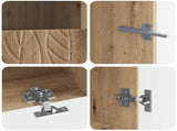 5 Piece LED TV Cabinet Artisan Oak Engineered Wood 3416771
