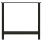 Dining Table Legs Black 2 pcs 70x cm Steel 4013308