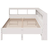 Bookcase Bed without Mattress White 120x200 cm Solid Wood Pine 3324425