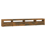 TV Cabinet with LED Lights Smoked Oak 270x35x40 cm 3152751
