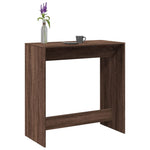 ZNTS Bar Table Brown Oak 102x50x103.5 cm Engineered Wood 854433