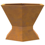 Fire Pit Brown 50 x 50 x 40 cm Weathering Steel 858961