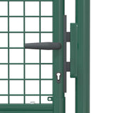 Fence Gate Steel 100x75 cm Green 145732