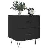 ZNTS Bedside Cabinets 2 pcs Black 40x35x47.5 cm Engineered Wood 827295