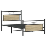 Bed Frame without Mattress Sonoma Oak 100x200 cm Engineered Wood 4106805