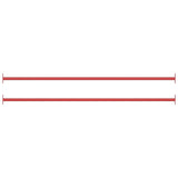Turning Bars 2 pcs 125 cm Steel Red 93199