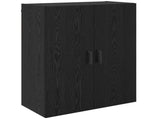 Wall-Mounted Cabinet 2 pcs Black Oak 69.5 x 34 x 90 cm 3394508