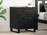 Bedside Cabinet Black Oak 40 x 40 x 66 cm Engineered Wood 882145