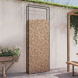 Firewood Rack Matt Black 110x28x312 cm Steel 350312