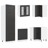 14 Piece Kitchen Cabinet Set Kalmar Black Engineered Wood 3314972