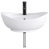 Bathroom Wash Basin Matte Black 59 x 35 x 21 cm Metal 890219