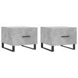 Coffee Tables 2 pcs Concrete Grey 50x50x40 cm Engineered Wood 829453