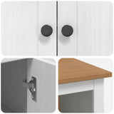 Microwave Sideboard PANAMA White and Honey Wax Solid-Pine 42033389